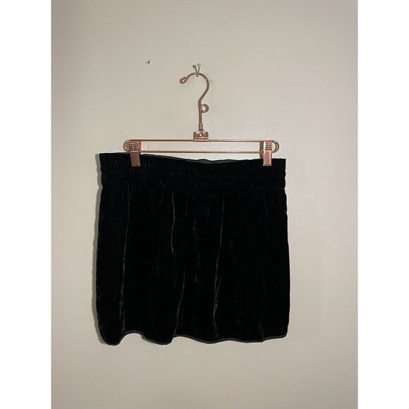 Rebecca Taylor Velvet Mini Skirt Womens‎ Size 2 Silk Piping Black - Picture 4 of 9